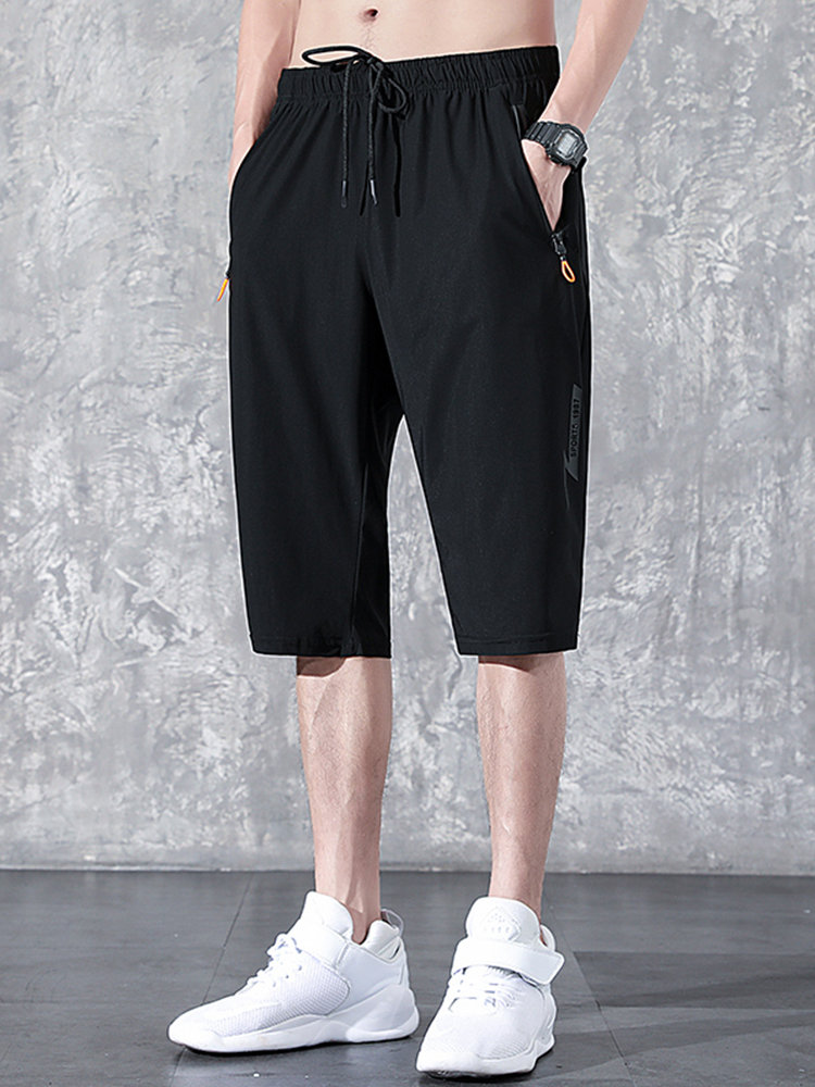 Men's Shorts Summer Black Camo Short Men's Sweatshirt Breathable Quick Drying Nylon Silk Short Men's Loose Casual Sweatshirt 8XL 230408