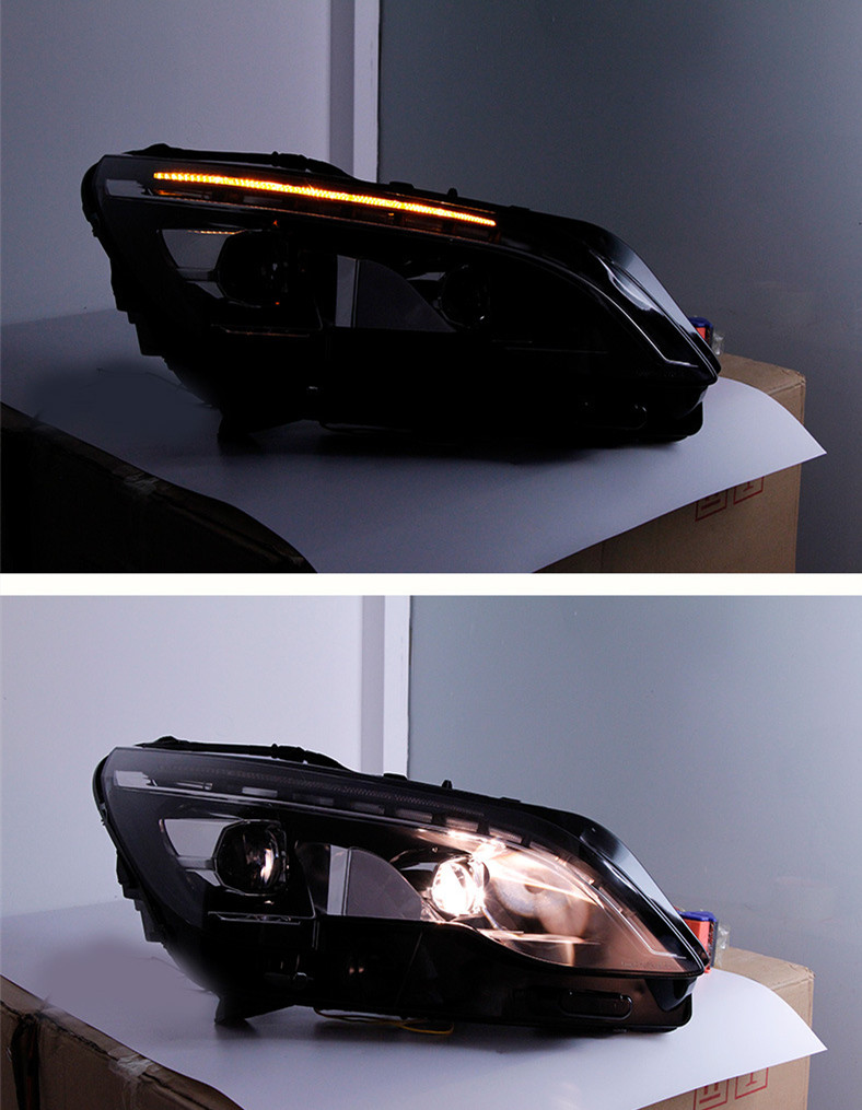 Car Lights For Peugeot 4008 Headlight Assembly 20 17-20 19 LED Streaming Turn Signal Daylight 5008 Xenon Headlight