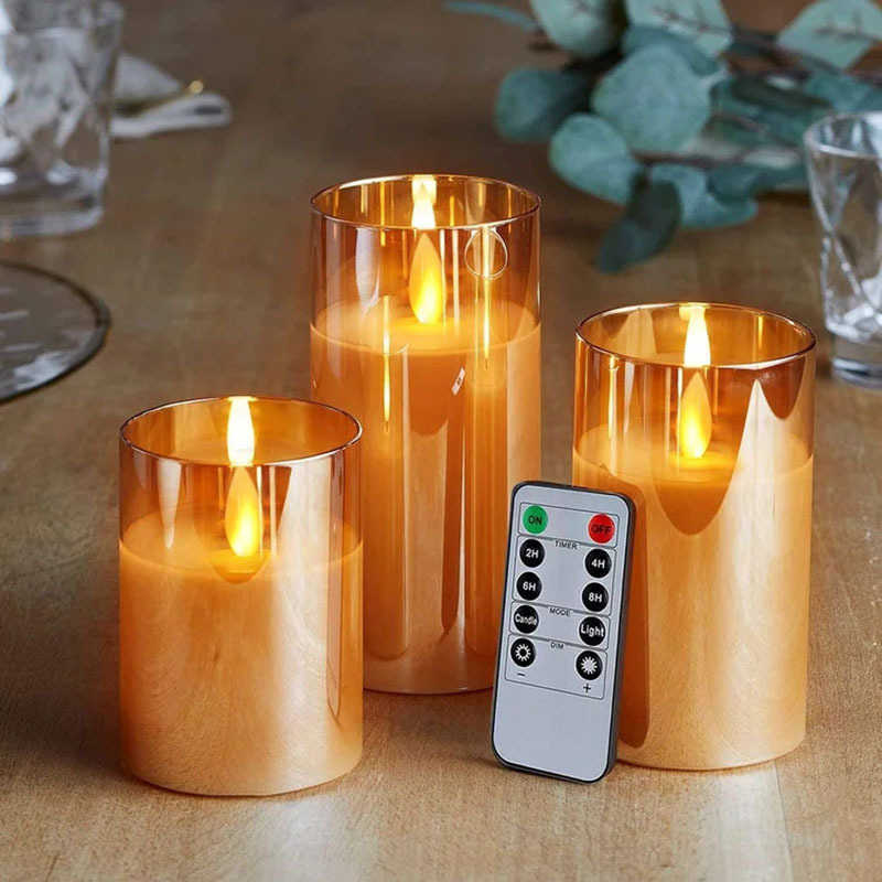 Candles USB Rechargeable LED Flameless Pillar Candle set Flickering Moving Paraffin Real Wax Remote controlled w/Timer-Grey Glass P230407
Candles USB Rechargeable LED Flameless Pillar Candle set Flickering Moving Paraffin Real Wax Remote controlled w/Timer-Grey Glass P230407