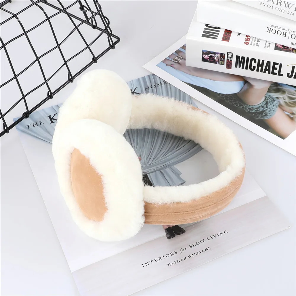 Ear Muffs Unisex Winter Warm Shearling Wool Earmuffs Ear Earflap Plush Earmuff Girls Ladies Women Hairbands Ear Muffs Ear Warmer 231107