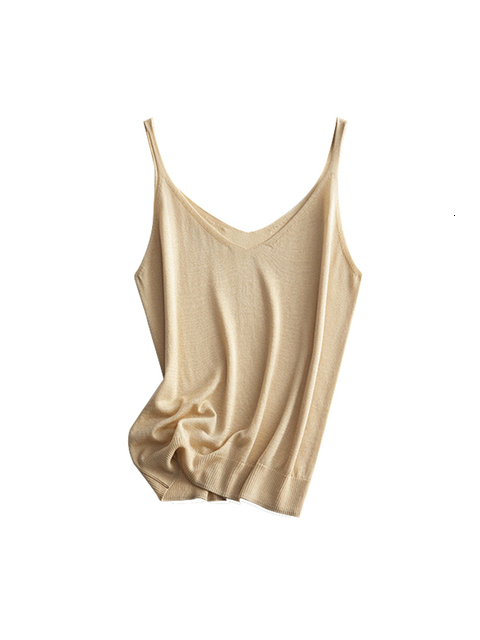 Camisoles Tanks SuyaDream Women Silky Camisole 7.6%Silk 92.4%Lyocell V Neck Chic Camis Spring Summer T shirts Black White 230413