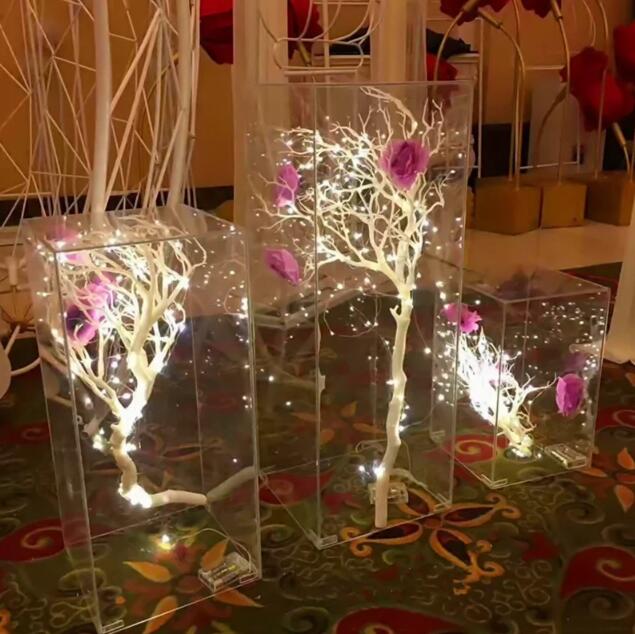4pcs flower Bouquet stands wedding Centerpieces Flower acrylic Rack Window craft display aisle road leads wedding backdrops decor