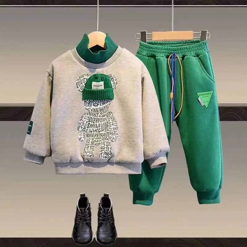 Clothing Sets Boys spring fall Clothing Children top Pants Set 2 pieces Set Kids Baby Boys Clothes 6 7 8 9 10 11 12 14 Years 231108