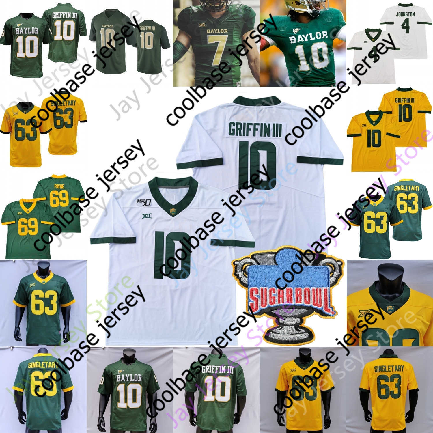 Baylor Football Jersey NCAA College RG3 Robert Griffin III Blake Shapen Qualan Jones Reese Presley Jones Neal Baldwin Williams Sims Walcott Hall Singletary Drones, Yellow sugar bowl patch
Baylor Football Jersey NCAA College RG3 Robert Griffin III Blake Shapen Qualan Jones Reese Presley Jones Neal Baldwin Williams Sims Walcott Hall Singletary Drones, Yellow sugar bowl patch