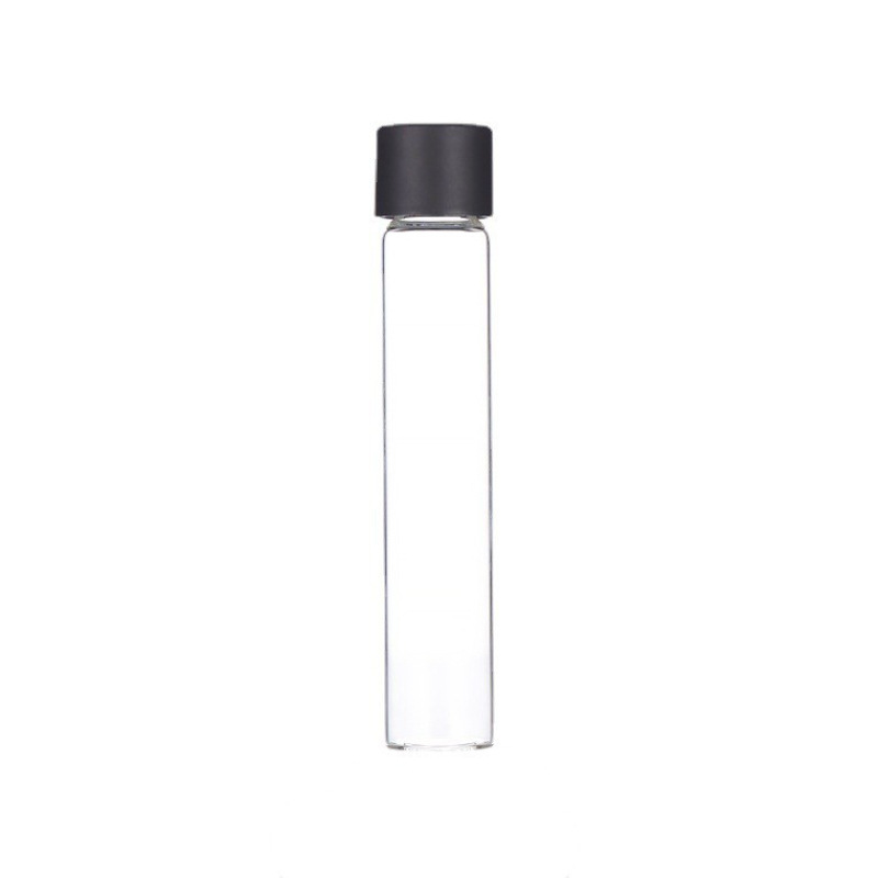pre roll tube 120MM 115mm GLASS TUBE WITH CHILD RESISTANT BLACK CAP GLASS TUBES