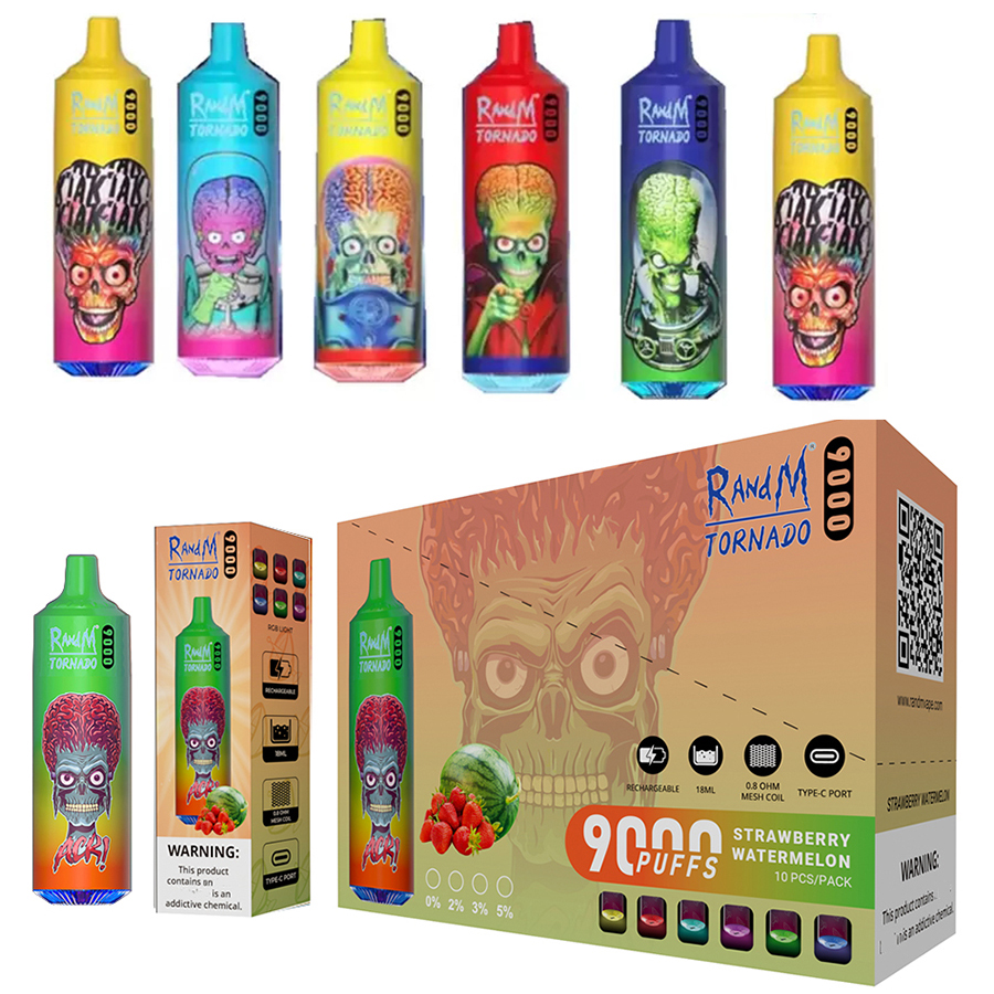 Original RandM Tornado 9000 Puffs Disposable E-cigarettes Features 18ml Vape 0/2/3/5% Rechargeable 850mAh Integrated Battery Associated 38 Flavors Available
Original RandM Tornado 9000 Puffs Disposable E-cigarettes Features 18ml Vape 0/2/3/5% Rechargeable 850mAh Integrated Battery Associated 38 Flavors Available
