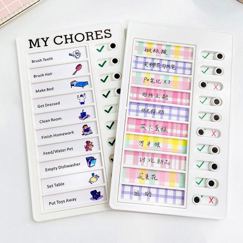 

Reusable My Chores Checklist Daily Planner Memo Plastic Board Chore Chart Responsibility Behavior For Kid Self-discipline Card