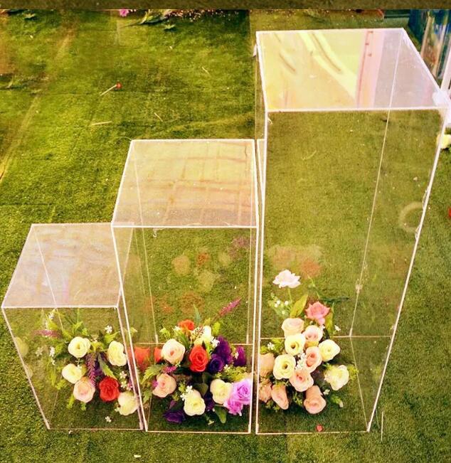4pcs flower Bouquet stands wedding Centerpieces Flower acrylic Rack Window craft display aisle road leads wedding backdrops decor