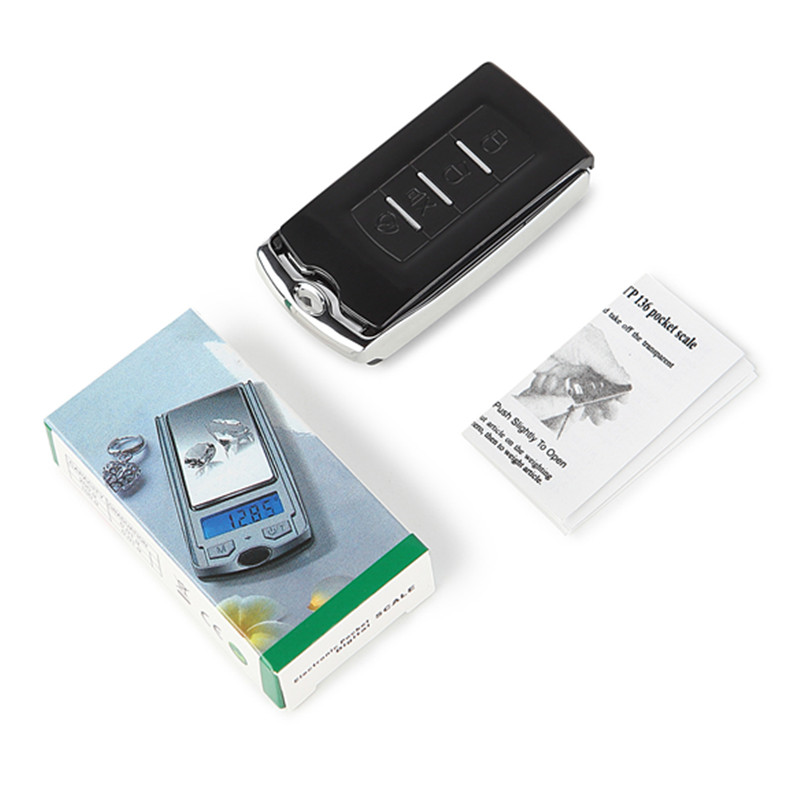Portable Mini Digital Pocket Scales High Precision 200g/100g 0.01g Car Key Shape Electronic Scale For Gold Sterling Jewelry Kitchen Food Gram Balance 