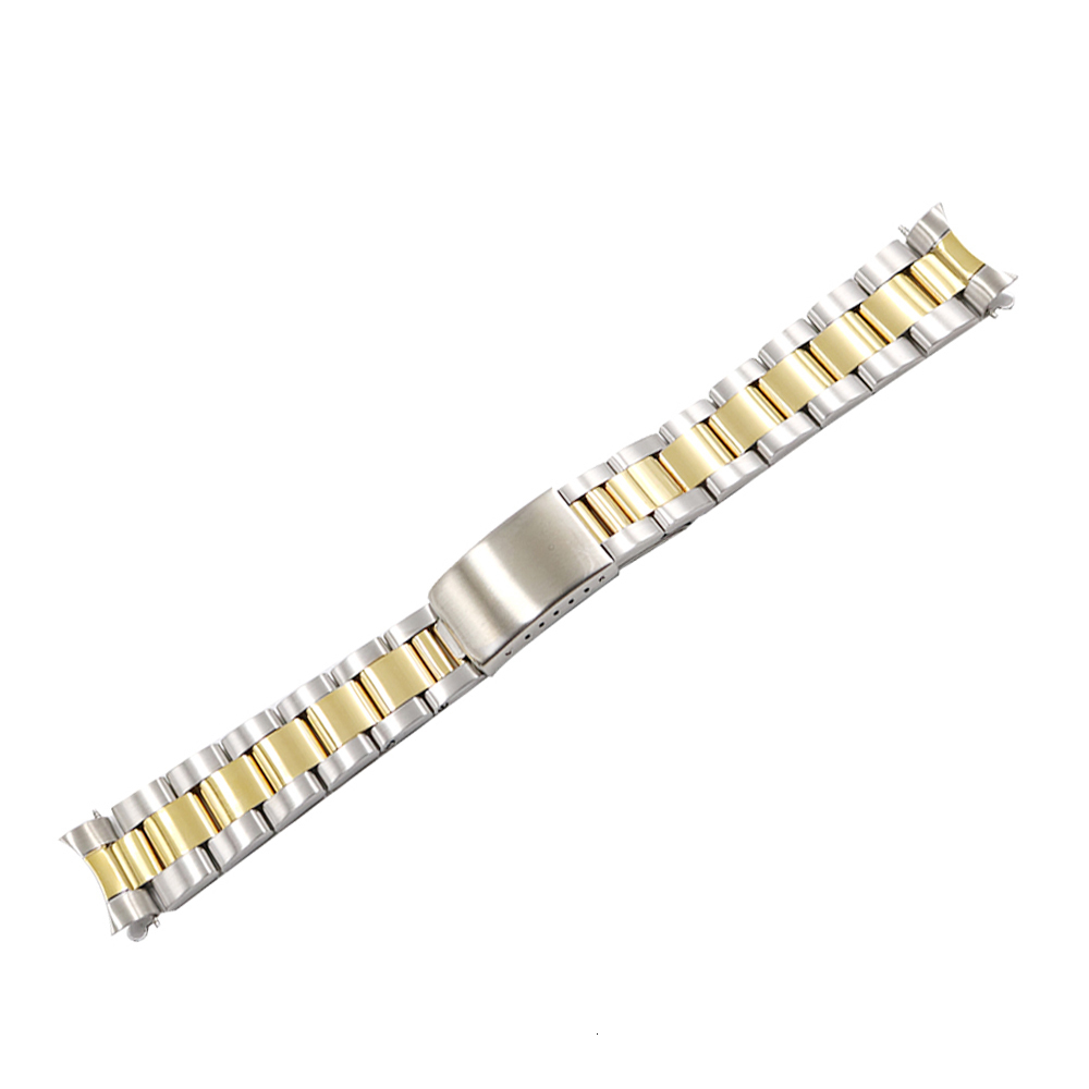 Watch Bands Rolamy 13 17 19 20mm Watch Band Strap Wholesale 316L Stainless Steel Tone Rose Gold Silver Watchband Oyster Bracelet For Dayjust 230407