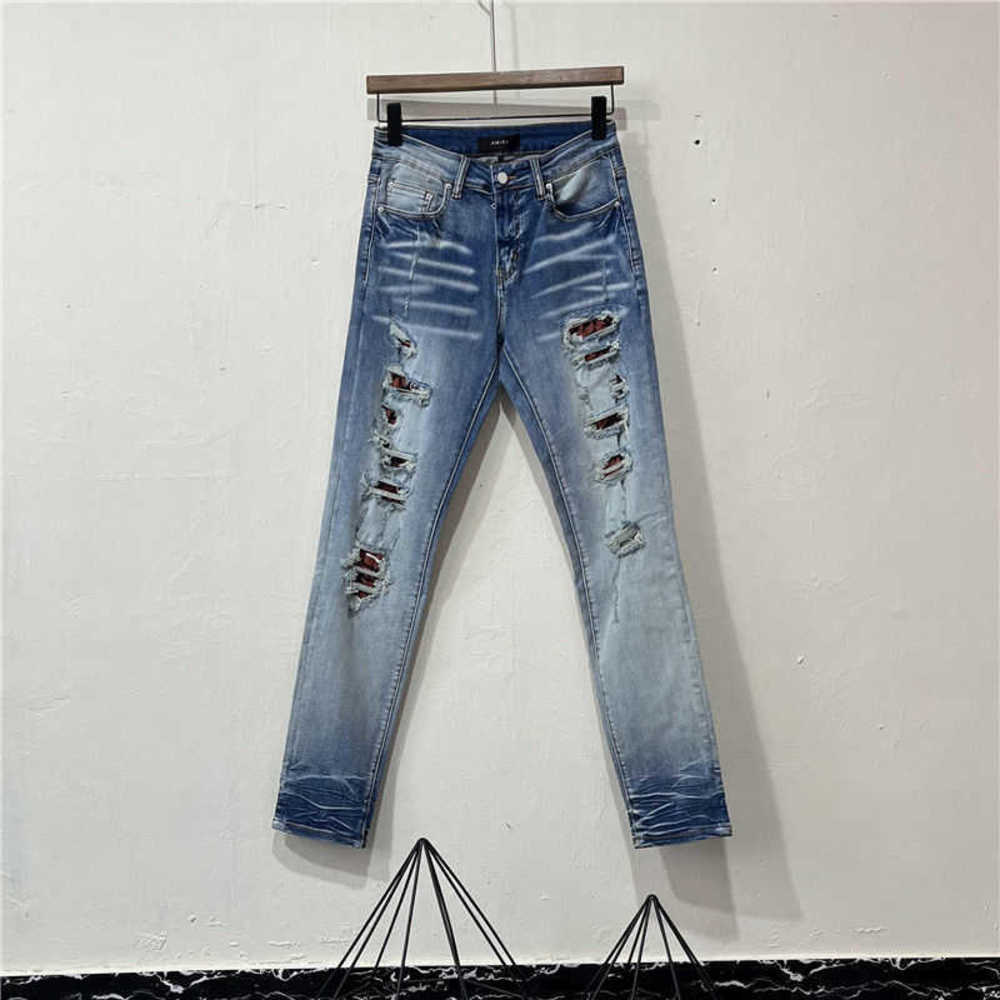 Leisure Patch Designer Fashion Pants Cool Stylish amirly Ripped Brand High Street Hole Color Men's Jeans Light Wash Elastic Slim Men 84RX, Light blue
Leisure Patch Designer Fashion Pants Cool Stylish amirly Ripped Brand High Street Hole Color Men's Jeans Light Wash Elastic Slim Men 84RX, Light blue
