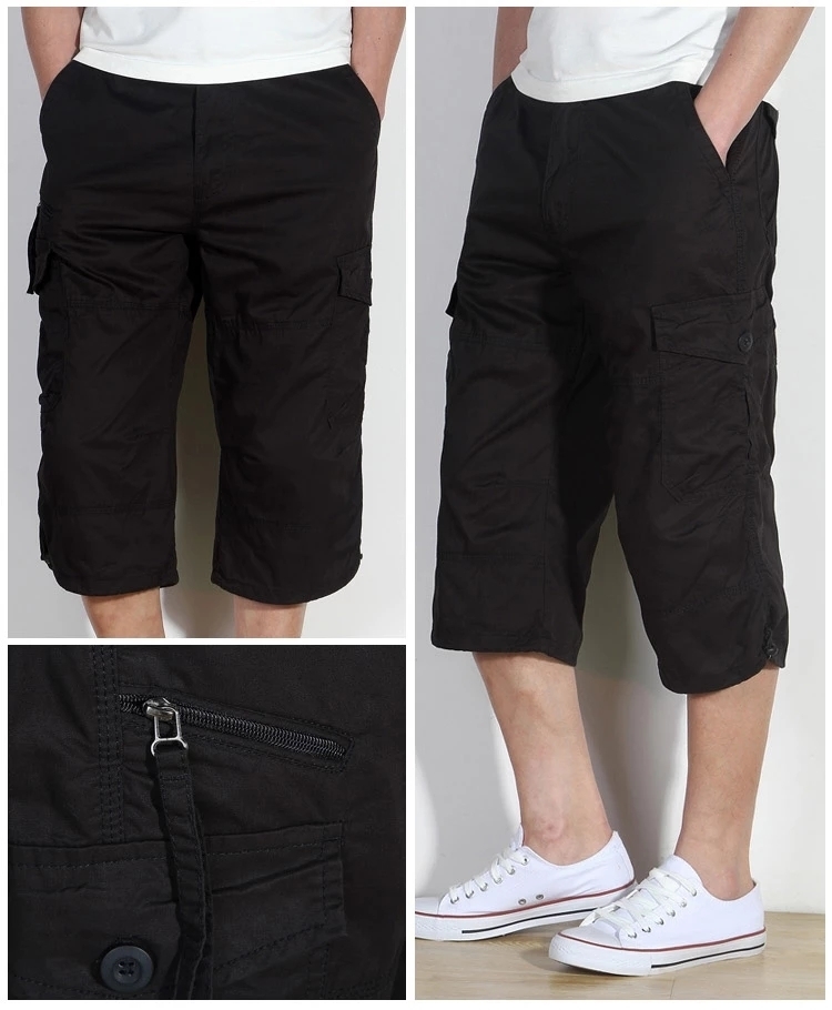 Men's Shorts Men's Summer Casual Cotton Multi Pocket Thin Stripe Cut Shorts Loose Camo Shorts 230408