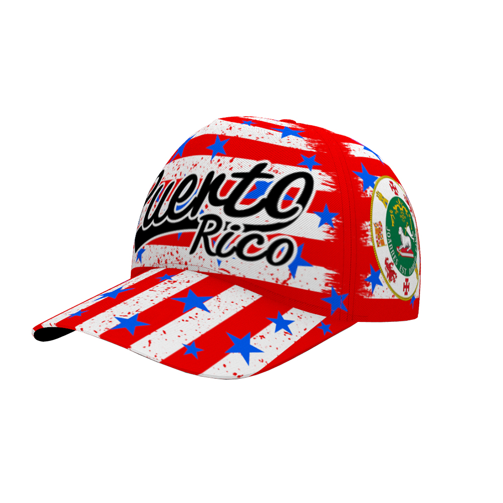 Puerto Rico Baseball Caps Free 3d Custom Made Name Number Team Logo Pr Hat Pri Country Travel Rican Nation Spanish Flag Headgear, 1001