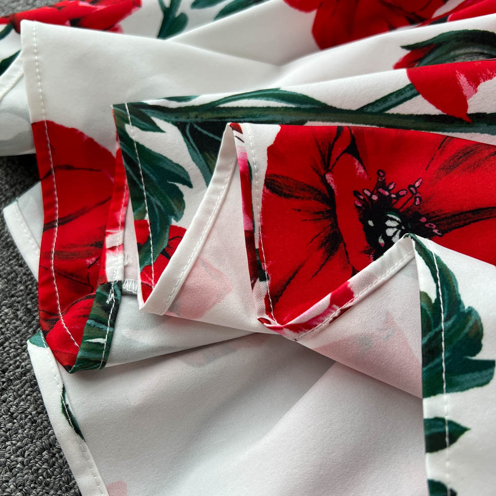 Two Piece Dress Summer Runway Sicily Floral Matching Outfits Womens Short Spaghetti Strap Crop Top Long Maxi Vacation Skirt 2 Piece Set 2023