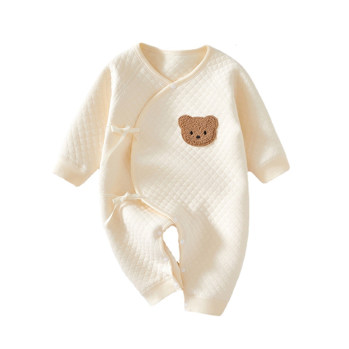 Rompers Warm Cotton born Pajamas Kid baby Boys Girls Clothes Autumn Romper Cute Sweet Bear Jumpsuit Long Sleeve Fall Baby Outfit 230425