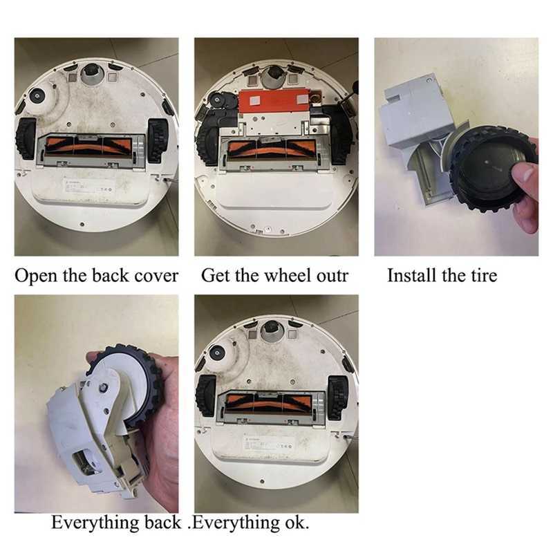 Update New Wheel Tires For XIAOMI 1St 1S Robot Vacuum Cleaner Roborock S50 S55 S5 MAX Wheels Anti-Slip MIJIA Replacement Accessory