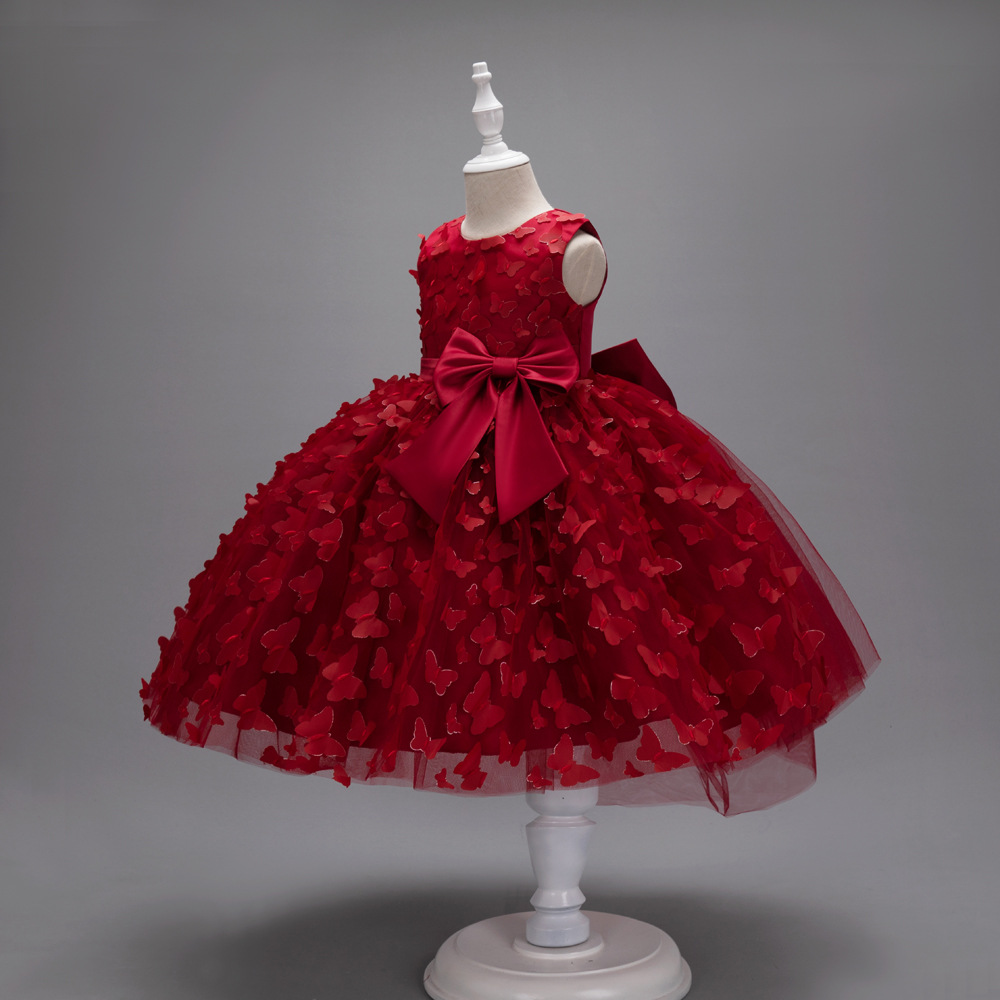Red Girl's Pageant Dresses New Children's Dress Flare Butterfly Children's Dress Fluffy Mesh Princess Dress Little Girl Model Show Dress, White
Red Girl's Pageant Dresses New Children's Dress Flare Butterfly Children's Dress Fluffy Mesh Princess Dress Little Girl Model Show Dress, White
