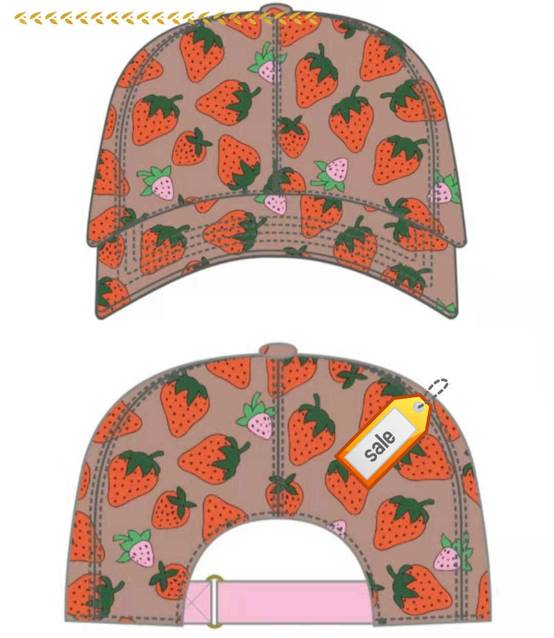 882023233High quality strawberry baseball caps man's cotton cactus classic letter Ball caps summer women sun hats outdoor adjustable Snapbac