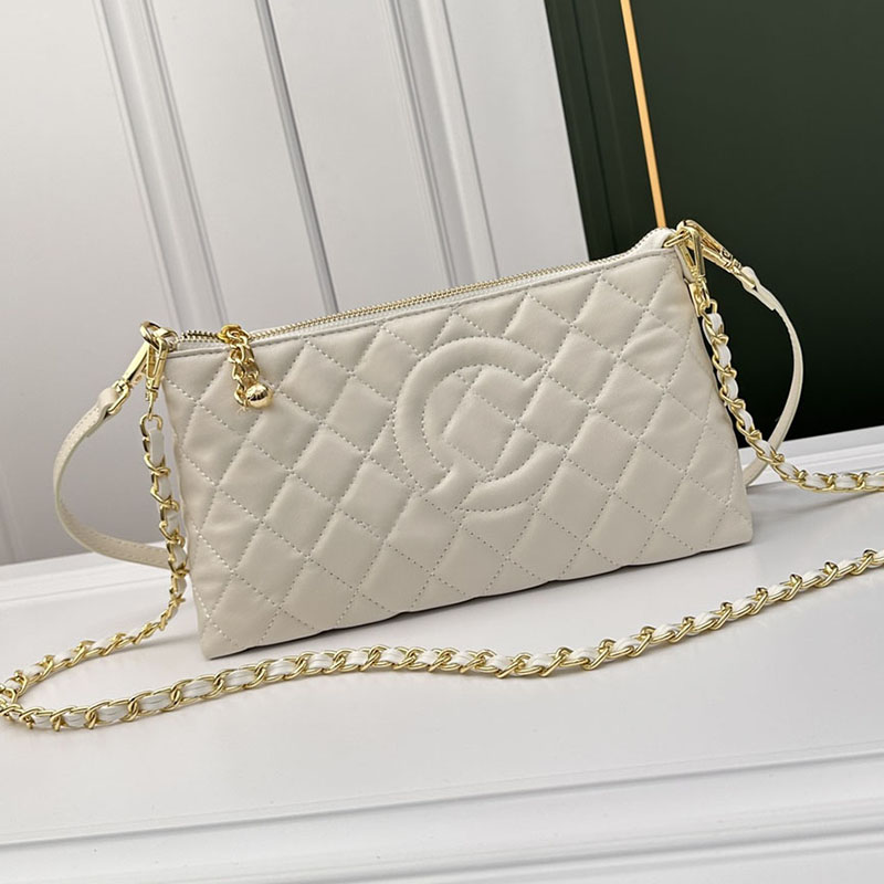 Women Designer Zip Quilted Bag Calfskin Matelasse Chain Multi Pochettes Gold Pearl Metal Hardware Underarm Crossbody Shoulder Handbag Large Capacity 27x15cm, Box
Women Designer Zip Quilted Bag Calfskin Matelasse Chain Multi Pochettes Gold Pearl Metal Hardware Underarm Crossbody Shoulder Handbag Large Capacity 27x15cm, Box