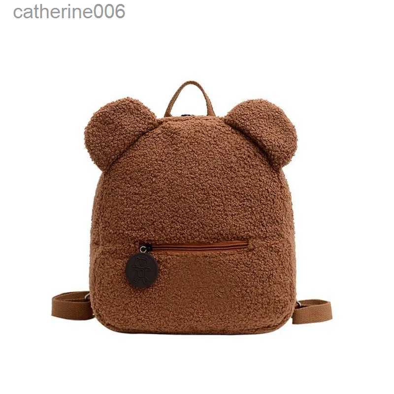 Backpacks Bear Backpacks Portable Children Travel Shopping Rucksacks Cute Bear Shaped Shoulder BackpackL231109