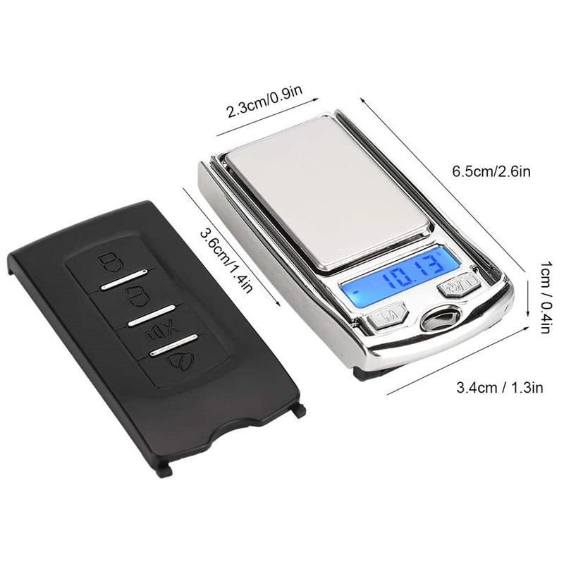 Portable Mini Digital Pocket Scales High Precision 200g/100g 0.01g Car Key Shape Electronic Scale For Gold Sterling Jewelry Kitchen Food Gram Balance 