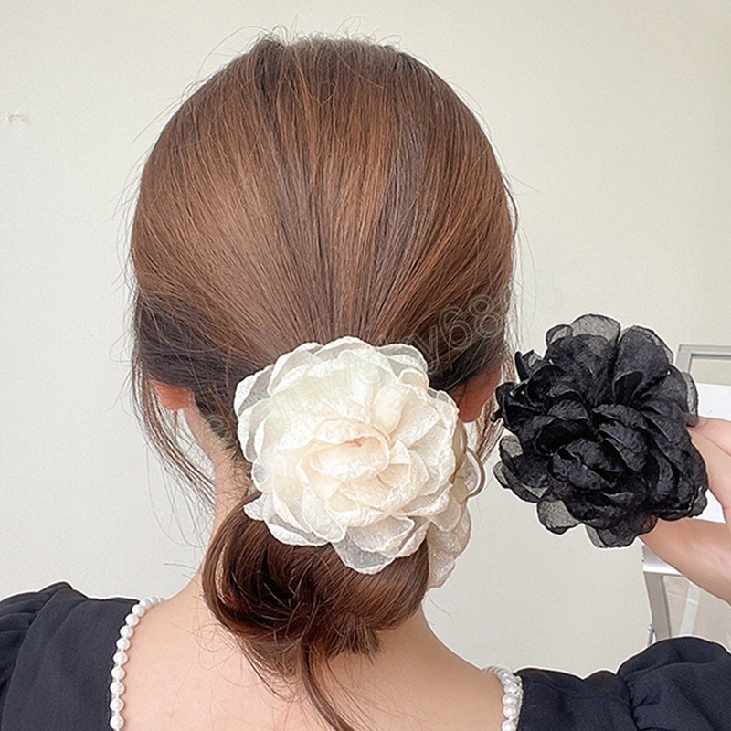 Hair Claw Clip Grab Clip Hairpin Big Flower Ponytail Clip Flower Shaped Clip Women Hair Accessories Handmade DIY