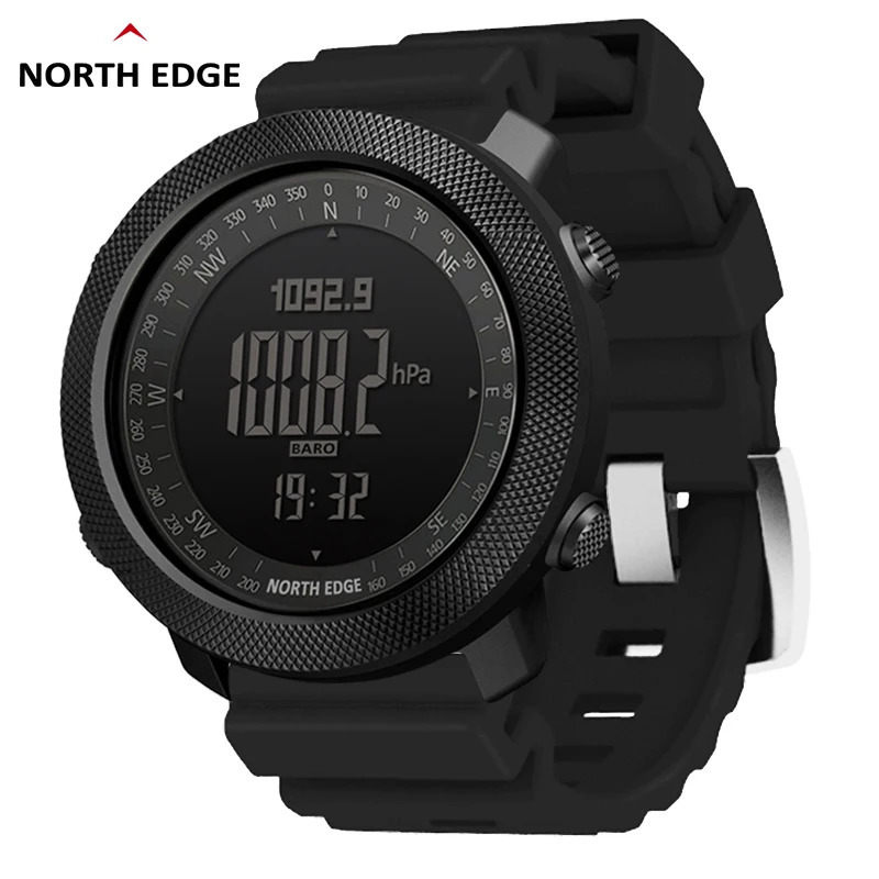 Wristwatches NORTH EDGE Men's sport Digital watch Running Swimming Military Army watches Altimeter Barometer Compass waterproof 50m Wristband 231