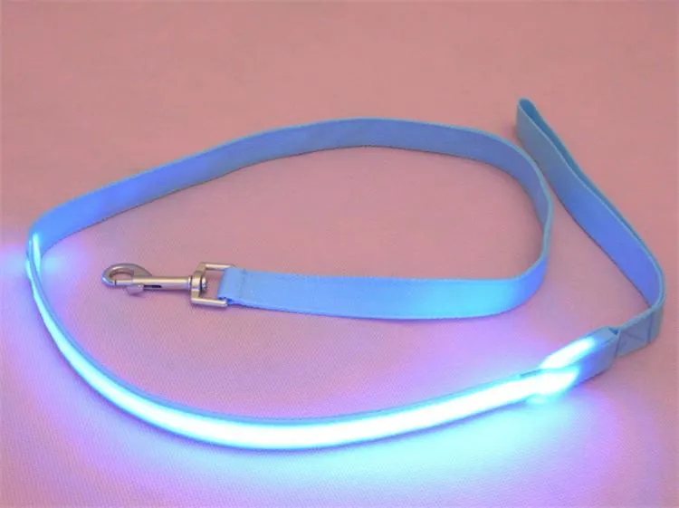 Pet Dog Collar Luminous Dogs leash Luminous Led Flashing Light Harness Nylon Safety Leash Rope pet supplies for small dog puppy c412 ZZ