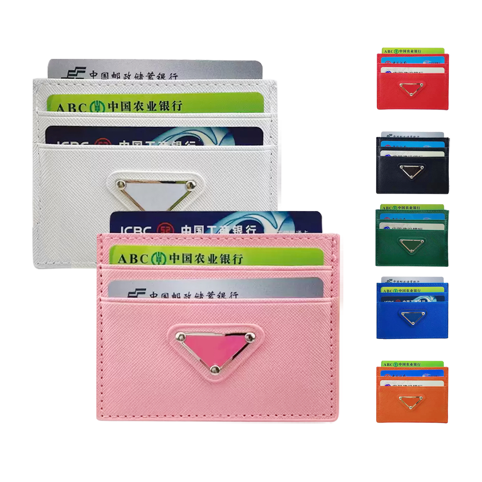 fashion Triangle prad Card Holders Designer coin purse woman wallets passport card holder Luxury mens Genuine Leather men wallets Women's key pouch purses keychain, White
fashion Triangle prad Card Holders Designer coin purse woman wallets passport card holder Luxury mens Genuine Leather men wallets Women's key pouch purses keychain, White