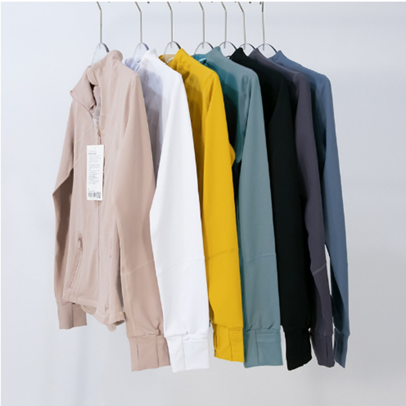 Yoga suit jacket women's top sports running tight standing neck zipper cardigan jacket