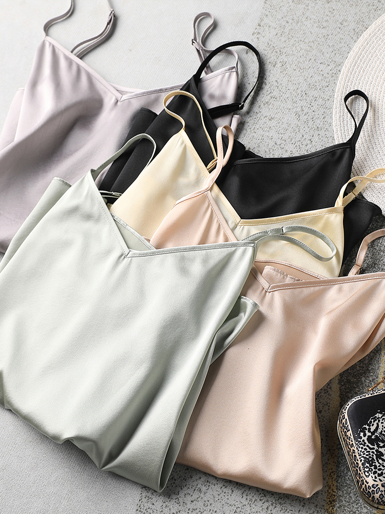 Camisoles Tanks SuyaDream Women Silk Camisole 90%Silk 10%Spandex Sleeveless Chic Camis Spring Summer T shirts Champagne Pink 230413
