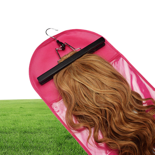1 Set Rose Hair Extensions Storage Bag Wig Hanger Hair Extension Package Suit Case Bags for Hair Weft Extensions