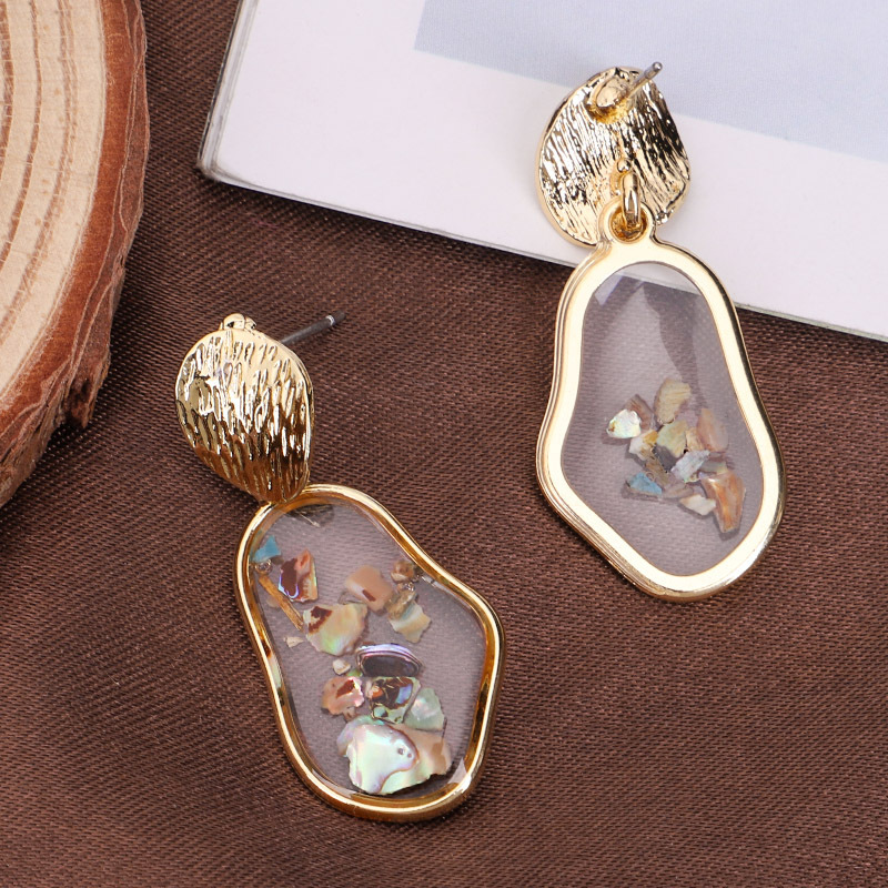 Irregular Earrings Chandeliers Dangle Creative vintage alloy transparent inner set crushed shell geometric jewelry
Irregular Earrings Chandeliers Dangle Creative vintage alloy transparent inner set crushed shell geometric jewelry