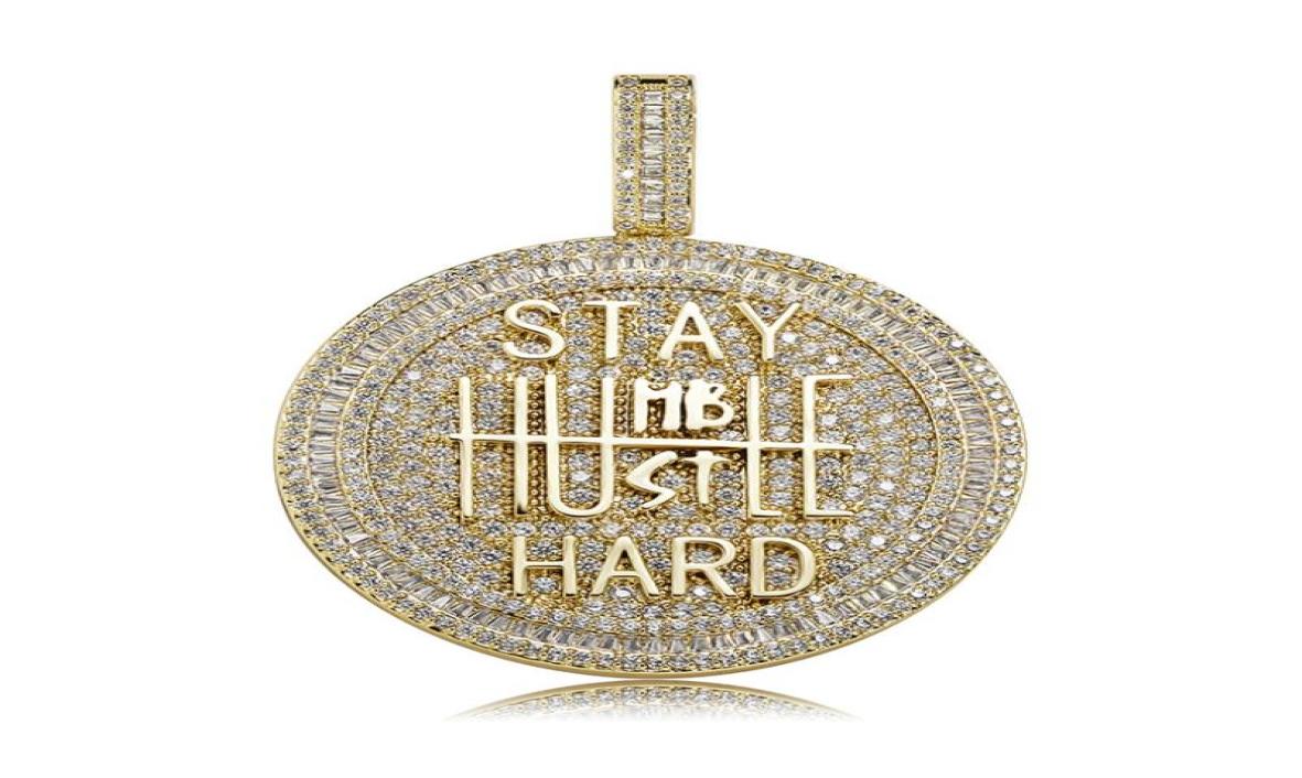 Hip hop Keep calm letter pendant necklaces for men women luxury designer mens bling diamond gold chain necklace jewelry love gift