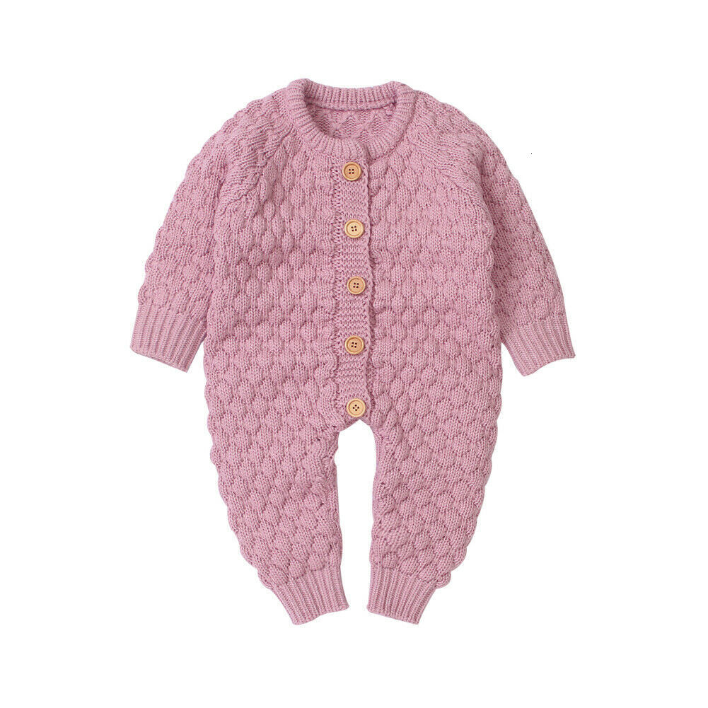 Rompers Autumn Winter Infant Baby Girl Boy Warm Clothes Knitted Sweater Romper Overall Outfit Clothing 230418