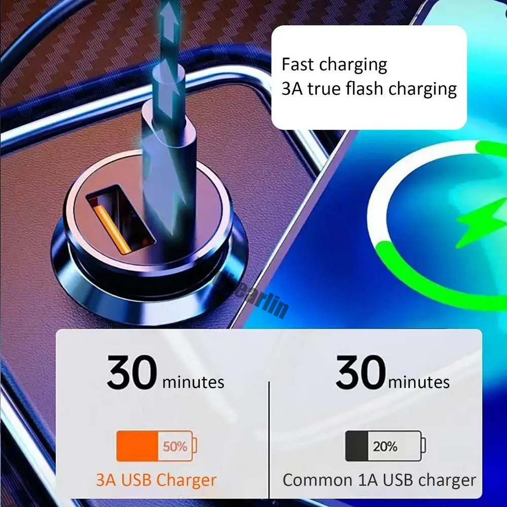 Mini Portable 20W USB C Car Charger Fast Quick Charging 3.1A Vehicle Type-c Car Chargers For IPhone 14 15 pro max Samsung S23 S24 Power Adapters GPS p