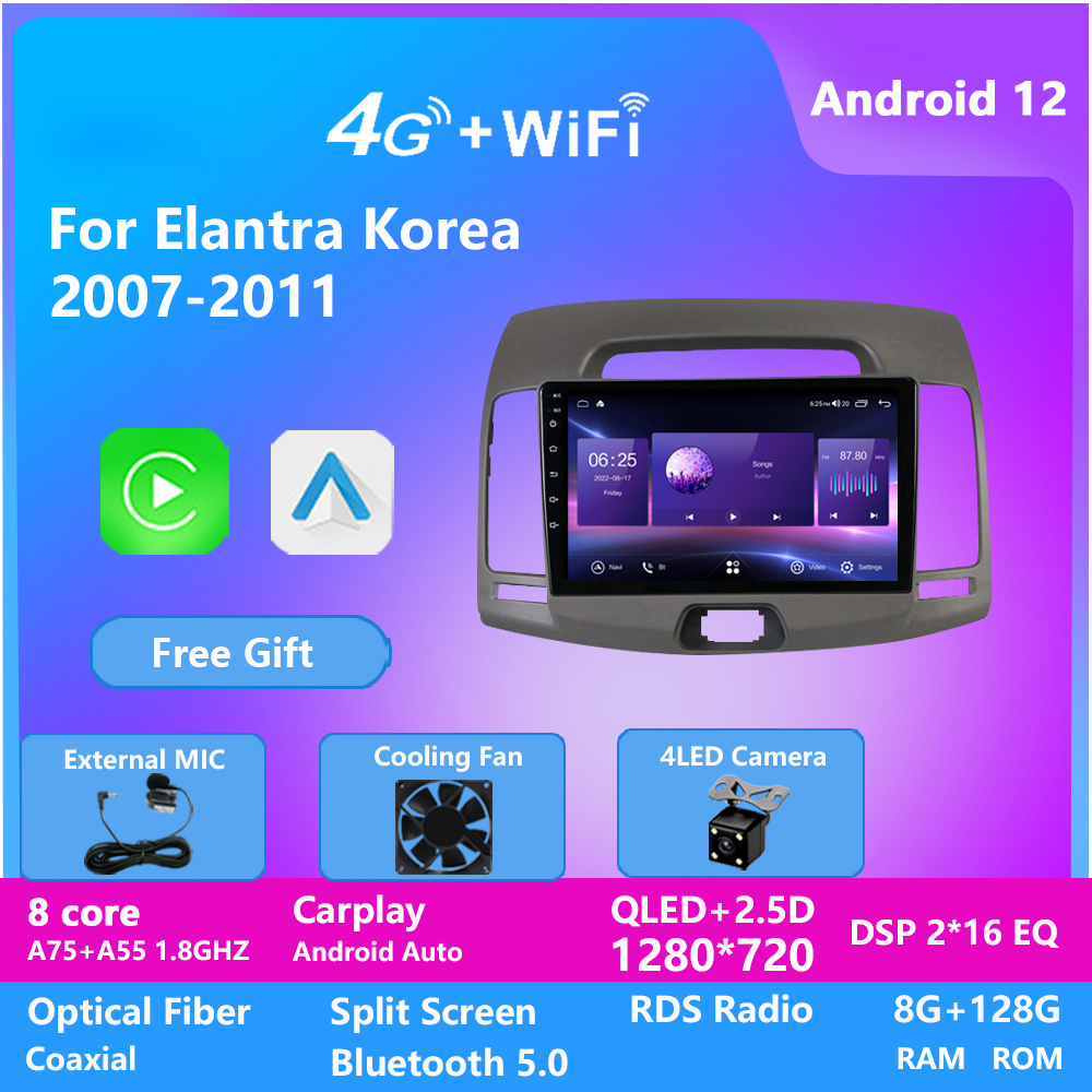 128G 9 Inch Android Car Video Dvd Player for Hyundai ELANTRA KOREA 2007-2011 Autoradio with Radio Gps Navigation Wifi Stereo
128G 9 Inch Android Car Video Dvd Player for Hyundai ELANTRA KOREA 2007-2011 Autoradio with Radio Gps Navigation Wifi Stereo