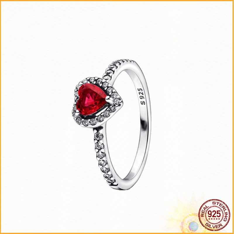 New 925 Sterling Silver Heart Cushion Couple Rings Series Ladies Ring Anniversary Gift Jewelry Free Delivery