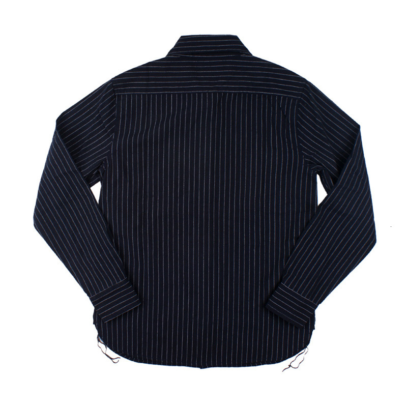 Men's Casual Shirts Men's Leisure Railway Retro Long sleeved Western Worker Shirt Slim Fit 230408