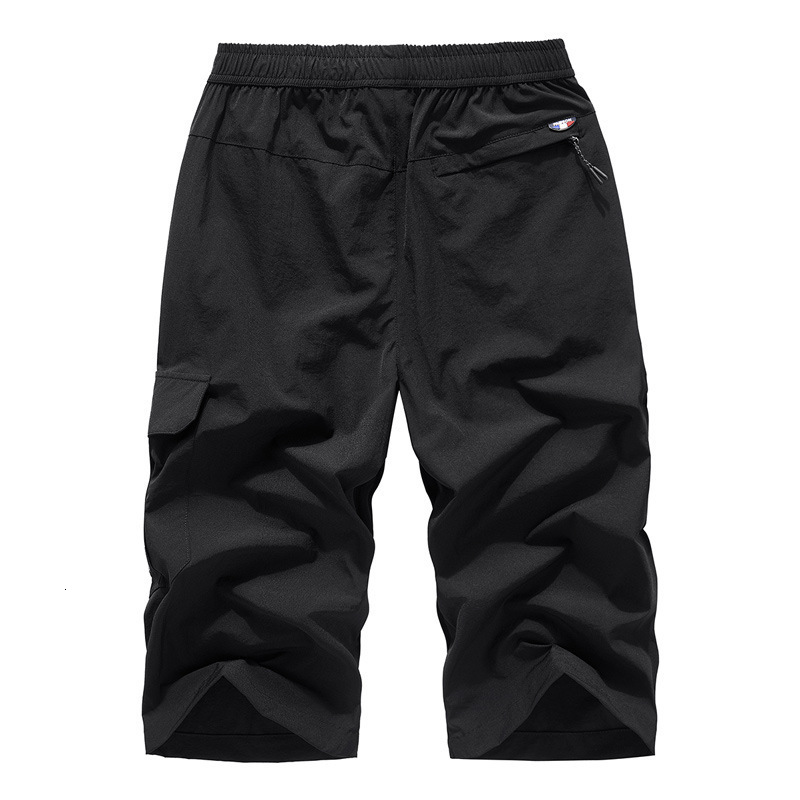 Men's Shorts Men's Summer Shorts Large Size 5xl 6xl 7xl 8xl Quick Dry Breeches Bermuda Men's Elastic Zipper Pocket Long Men's 2304