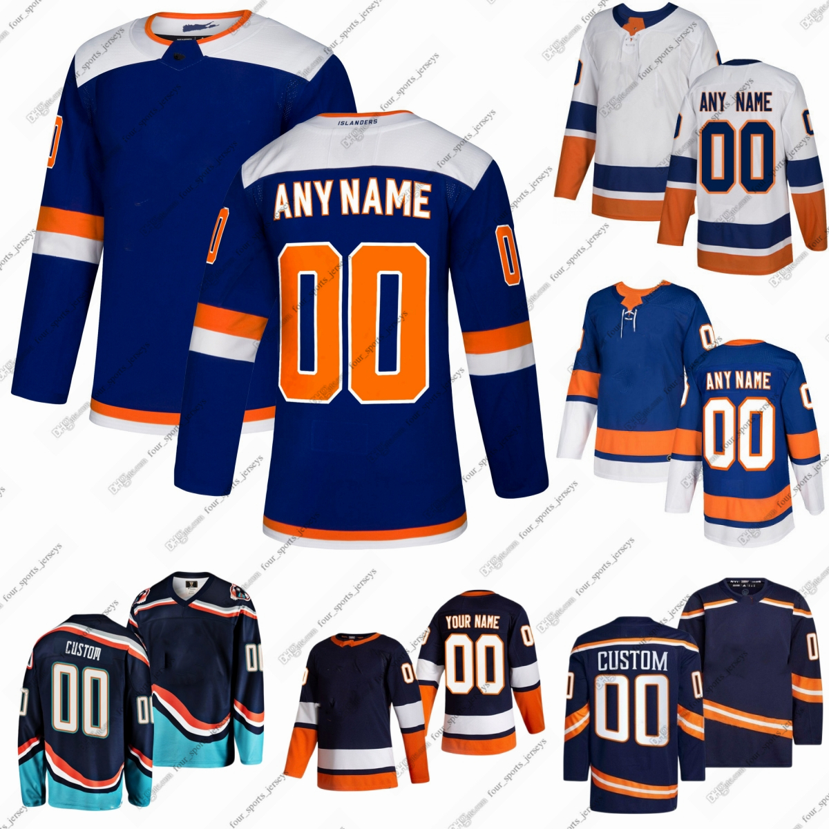 13 Mathew Barzal Islanders Hockey Jerseys Cal Clutterbuck Anders Lee Jean-Gabriel Pageau Casey Cizikas Bo Horvat Brock Nelson Kyle Palmieri Pierre Engvall