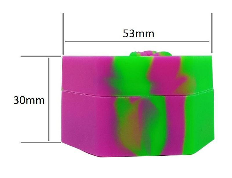 26ml Hexagon Honeycomb Bee Wax Container Silicone Cae Box Silicon Storage Jar for Dry Herb Tobacco Dab Oil Tool Makeup Face Cream Holder Smoking