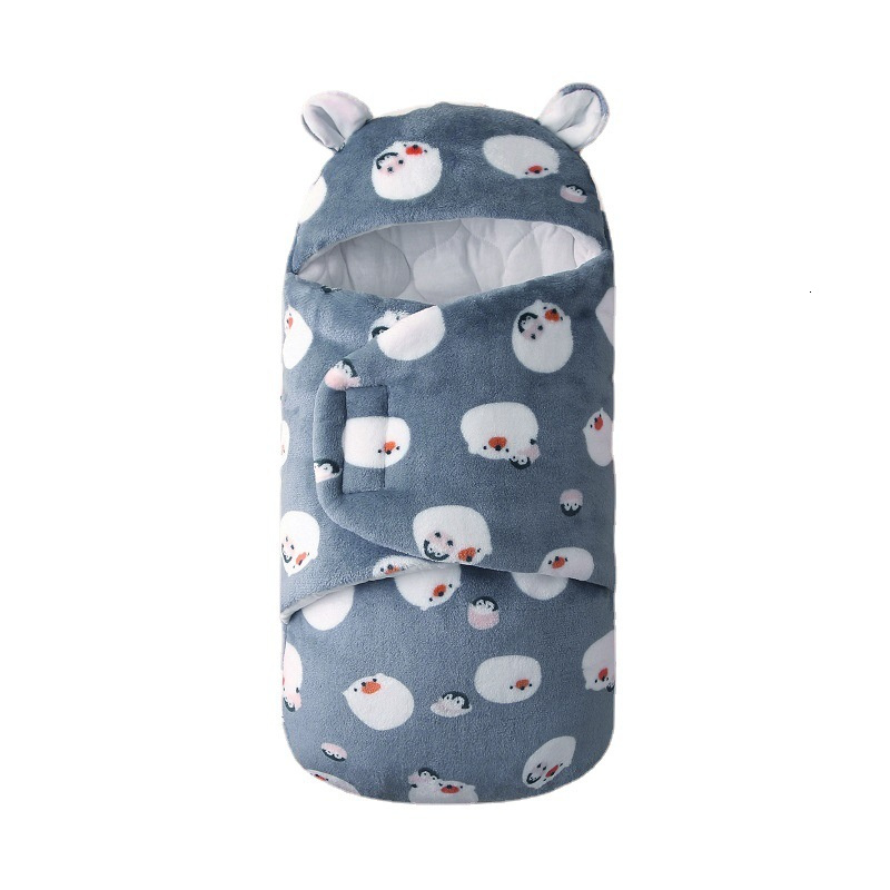 s Baby soft baby packaging blanket cashmere envelope baby cotton thick baby 0-12 months old 230407