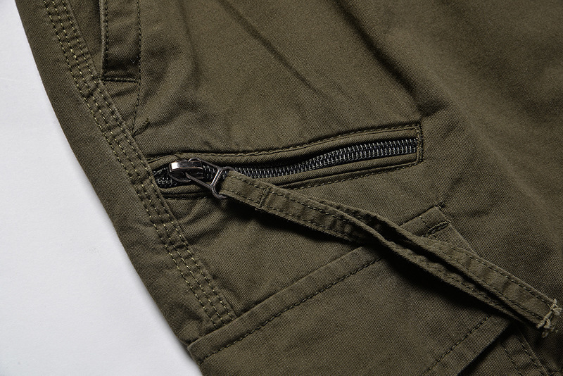 Men's Shorts Summer men's multi pocket cargo men's trousers green khaki men's loose shorts plus size 5XL 230408