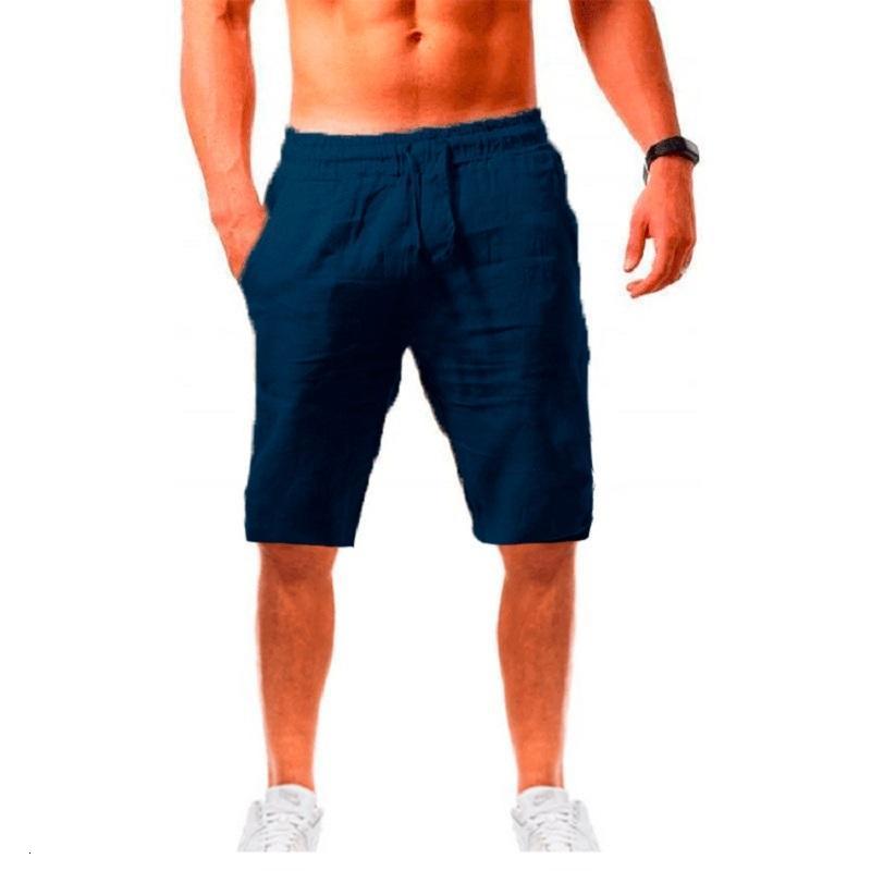 Men's Shorts Summer Men's Cotton Linen Shorts Comfortable and Breathable Solid Color Casual Shorts Men's Jogging Cotton Linen Shorts Me
