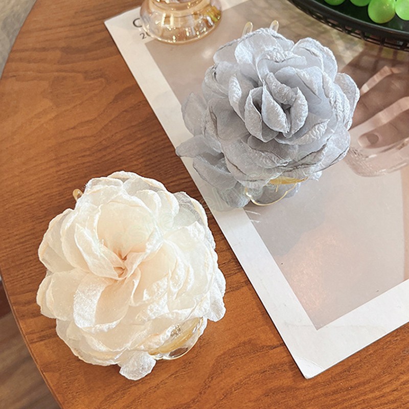 Hair Claw Clip Grab Clip Hairpin Big Flower Ponytail Clip Flower Shaped Clip Women Hair Accessories Handmade DIY