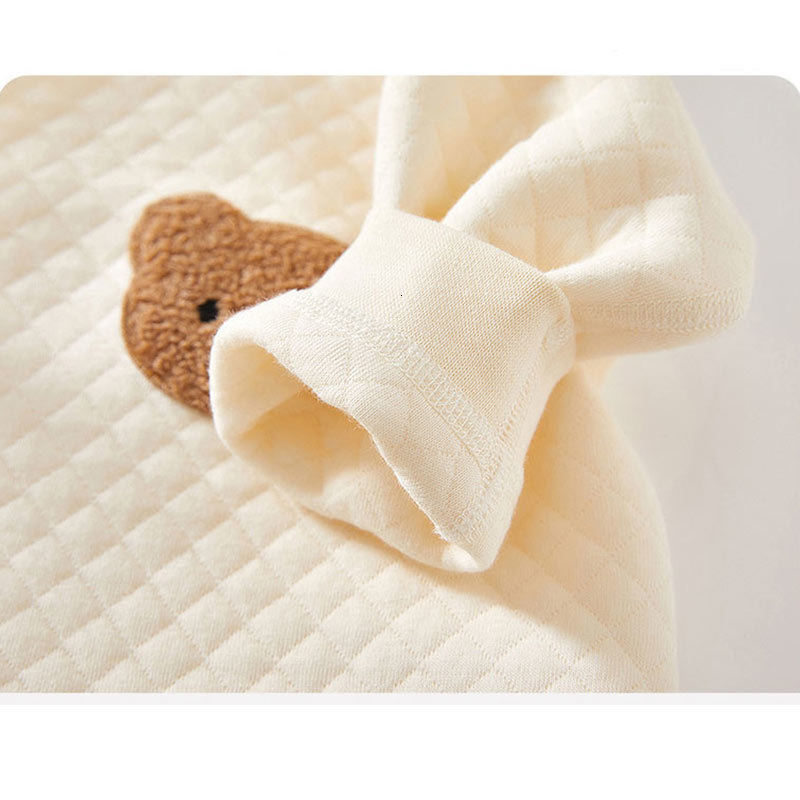 Rompers Warm Cotton born Pajamas Kid baby Boys Girls Clothes Autumn Romper Cute Sweet Bear Jumpsuit Long Sleeve Fall Baby Outfit 230425