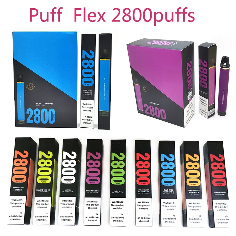 Puff Flex 2800 Puffs 2800 Disposable e Cigarettes Vape Desechable Pods Device 850mah Battery Pre-filled 8ml Vaporizer Vaper Desechable
Puff Flex 2800 Puffs 2800 Disposable e Cigarettes Vape Desechable Pods Device 850mah Battery Pre-filled 8ml Vaporizer Vaper Desechable