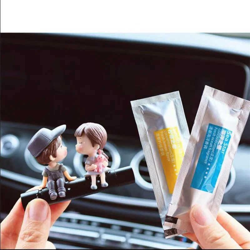 Interior Decorations Car air freshener cartoon girl riding a broom cute interior perfume metal aromatherapy vent decorations auto accessories AA230407