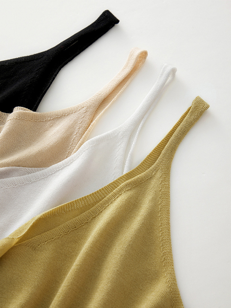 Camisoles Tanks SuyaDream Women Silky Camisole 7.6%Silk 92.4%Lyocell V Neck Chic Camis Spring Summer T shirts Black White 230413